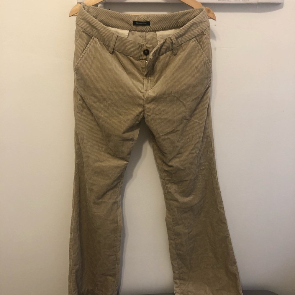 NEW Massimo Dutti Beige/Cream Long Pants, Trousers